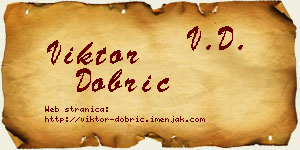 Viktor Dobrić vizit kartica